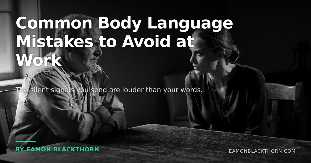 Common Body Language Mistakes at Work | Eamon Blackthorn