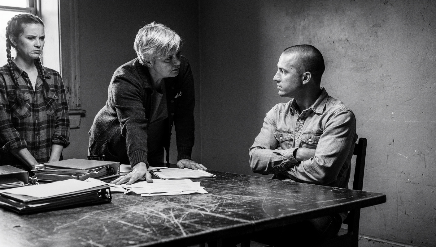 Team synergy examples shown through intense workplace collaboration scene