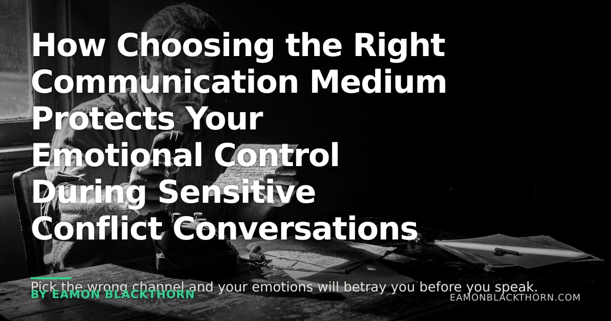 Communication Medium Emotional Control in Conflicts | Eamon Blackthorn