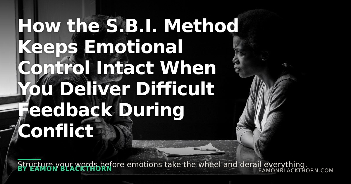 S.B.I. Method for Emotional Control in Conflict | Eamon Blackthorn