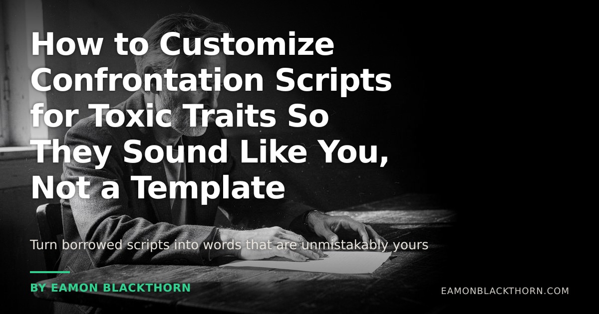 Confrontation Script Customize Confrontation Scripts for Toxic Traits | Eamon Blackthorn