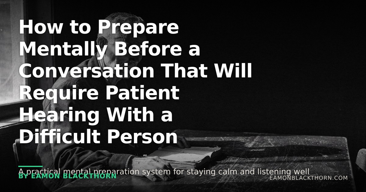 How to Prepare for Patient Hearing | Eamon Blackthorn