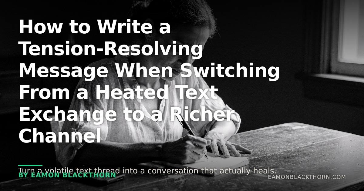 Write a Tension-Resolving Message | Eamon Blackthorn