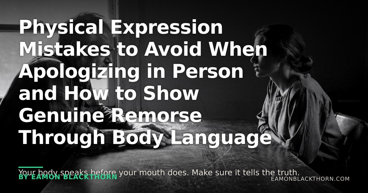 Physical Expression Mistakes When Apologizing | Eamon Blackthorn