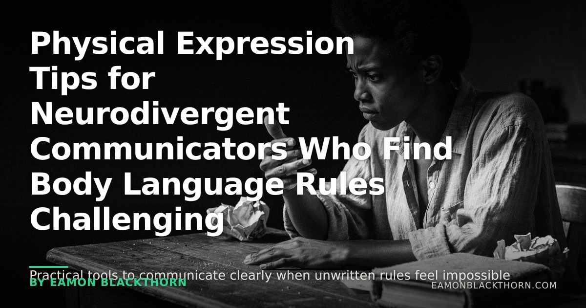 Physical Expression Tips for Neurodivergent Communicators