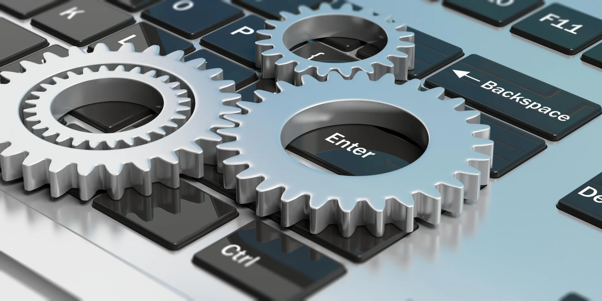 An abstract image of interlocking gears representing the importance of governance and structure in small publishing operations.
